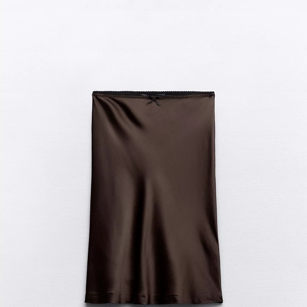 Zara Brown Midi/Mini Skirt